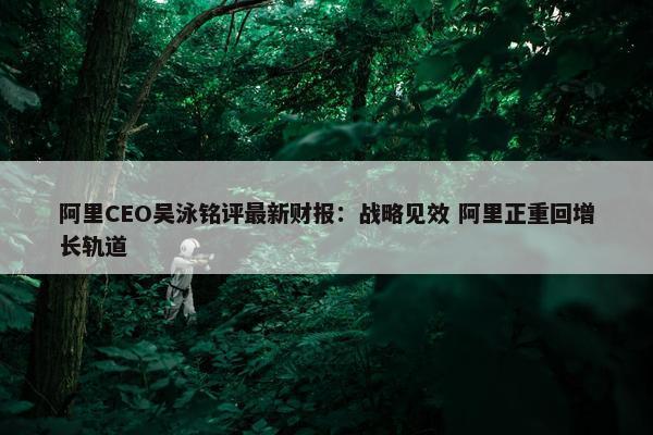 阿里CEO吴泳铭评最新财报：战略见效 阿里正重回增长轨道