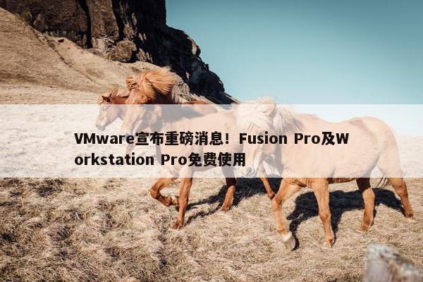 VMware宣布重磅消息！Fusion Pro及Workstation Pro免费使用